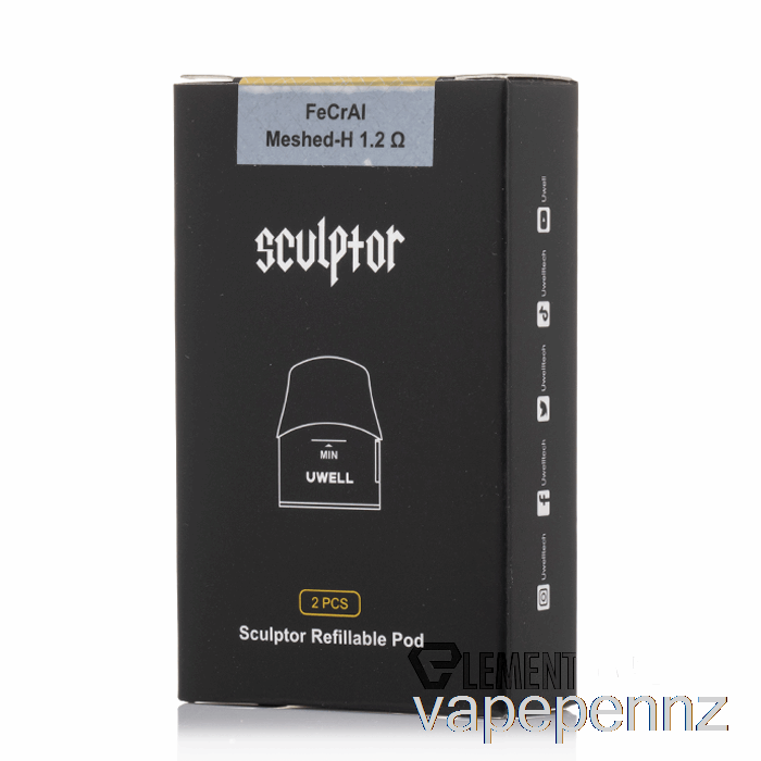 Uwell Sculptor Replacement Pods 1.6mL Refillable Pods VAPE NZ